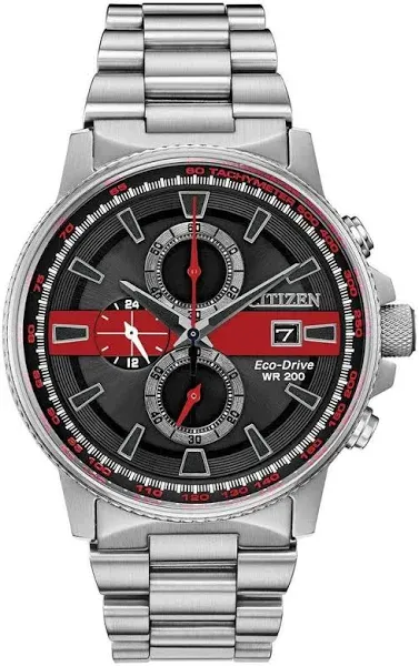 Gents' Eco-Drive Thin Red Line Watch