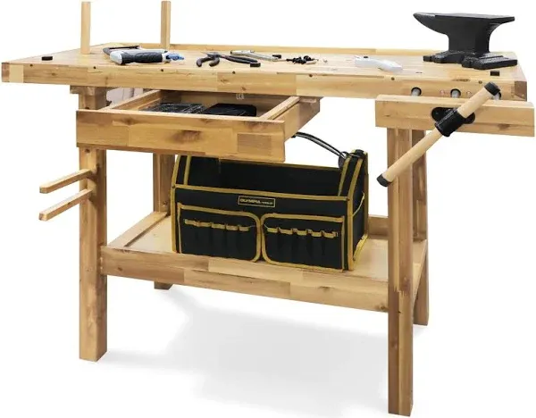 Olympia Tools 48-Inch Acacia Hardwood Workbench