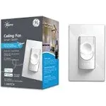 GE Cync Alexa Google Wi-Fi Smart Ceiling Fan Switch Neutral Wire - White