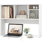 Computer Desktop Bookcase Countertop Storage Bookshelf Organizer with 4 Cubbies