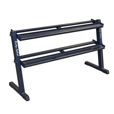 Body-Solid (GDR60) 2-Tier Dumbbell Rack - Heavy-Duty 60inch Wide Weight Stand, H