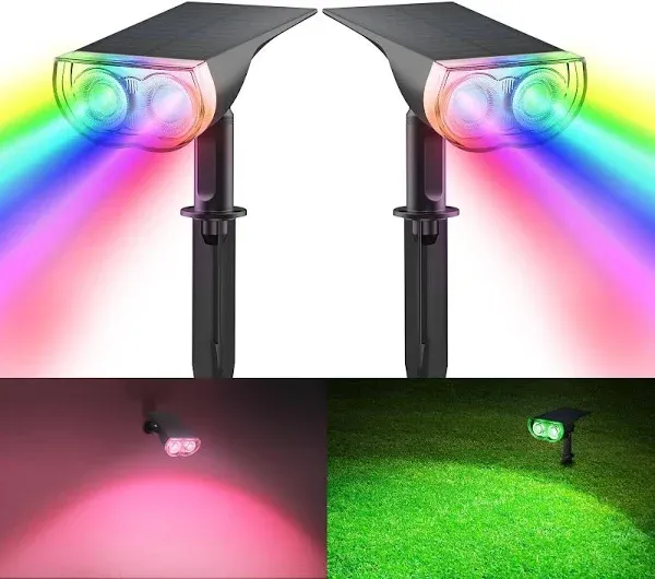 Consciot Solar Color Changing Outdoor Spotlights