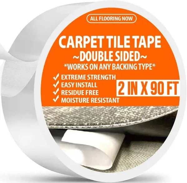 Carpet Tape Double Sided - Rug Tape Grippers for Hardwood Floors and Area Rugs -