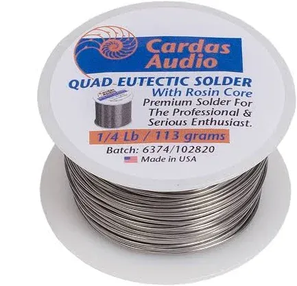 Cardas Soldering Wire Quad Eutectic Silver Solder With Rosin Flux 14