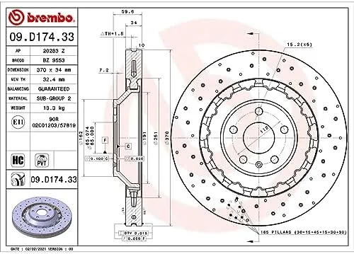 Brembo Front Disc Brake Rotor