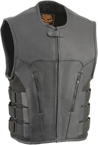 Men's Updated Bullet Proof Style Swat Vest Single Panel Back & Wide Arm Holes Perfect for Clubs Patches