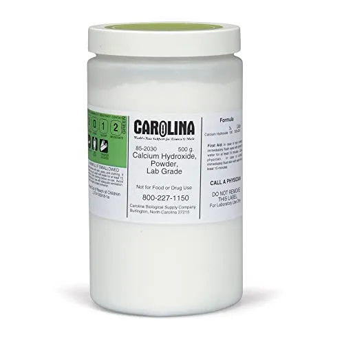 Carolina Biological Supply Company Calcium Hydroxide Powder Laboratory Grade 500 g