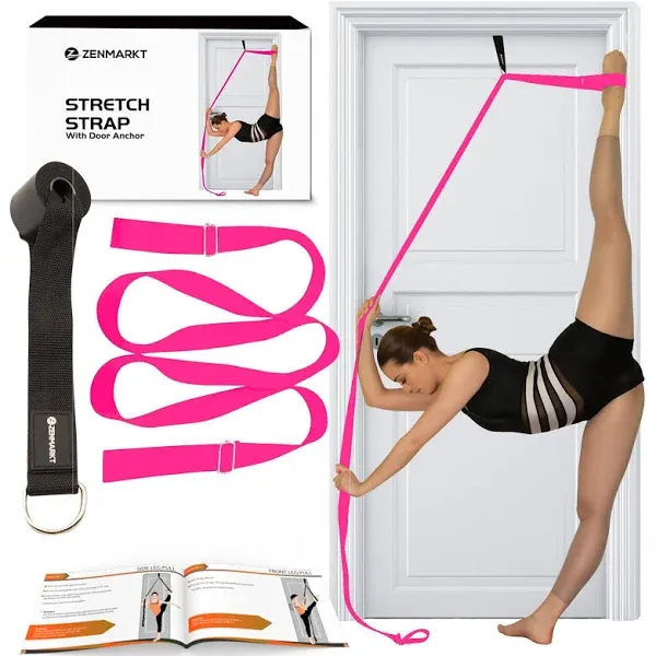 Premium Leg Stretching Strap with Door Anchor &amp; Resistance Band – Flexibil