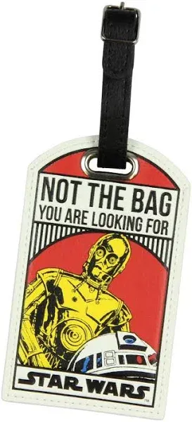 Star Wars Not The Bag You Are Looking For Droids C-3PO/R2-D2 Luggage Tag