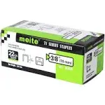 meite 22ga 71 Series or C Crown 3/8-Inch Crown by Leg Length 3/8-Inch Galvanized Fine Wire Staples Upholstery Staples (10000pcs/Box)