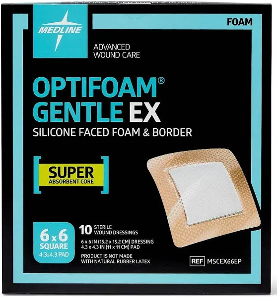 Medline Optifoam Gentle EX Bordered Foam Dressing