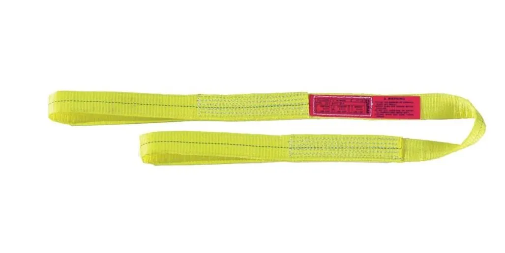 EE1601DFX7 Polyester Web Sling, 1-ply, Eye and Eye, Flat Eye, 1" Width x 7' Length