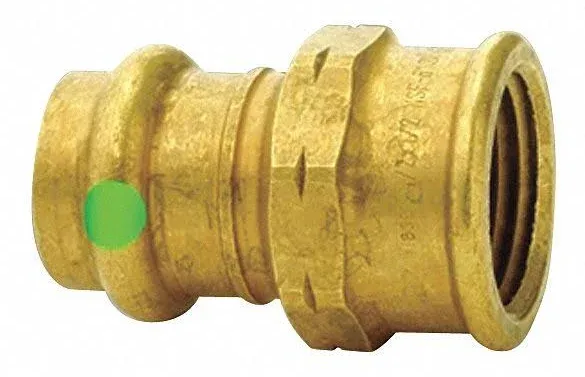 79315 - ProPress Zero Lead Bronze Adapter with Female 3/4" P x 3/4" Female NPT