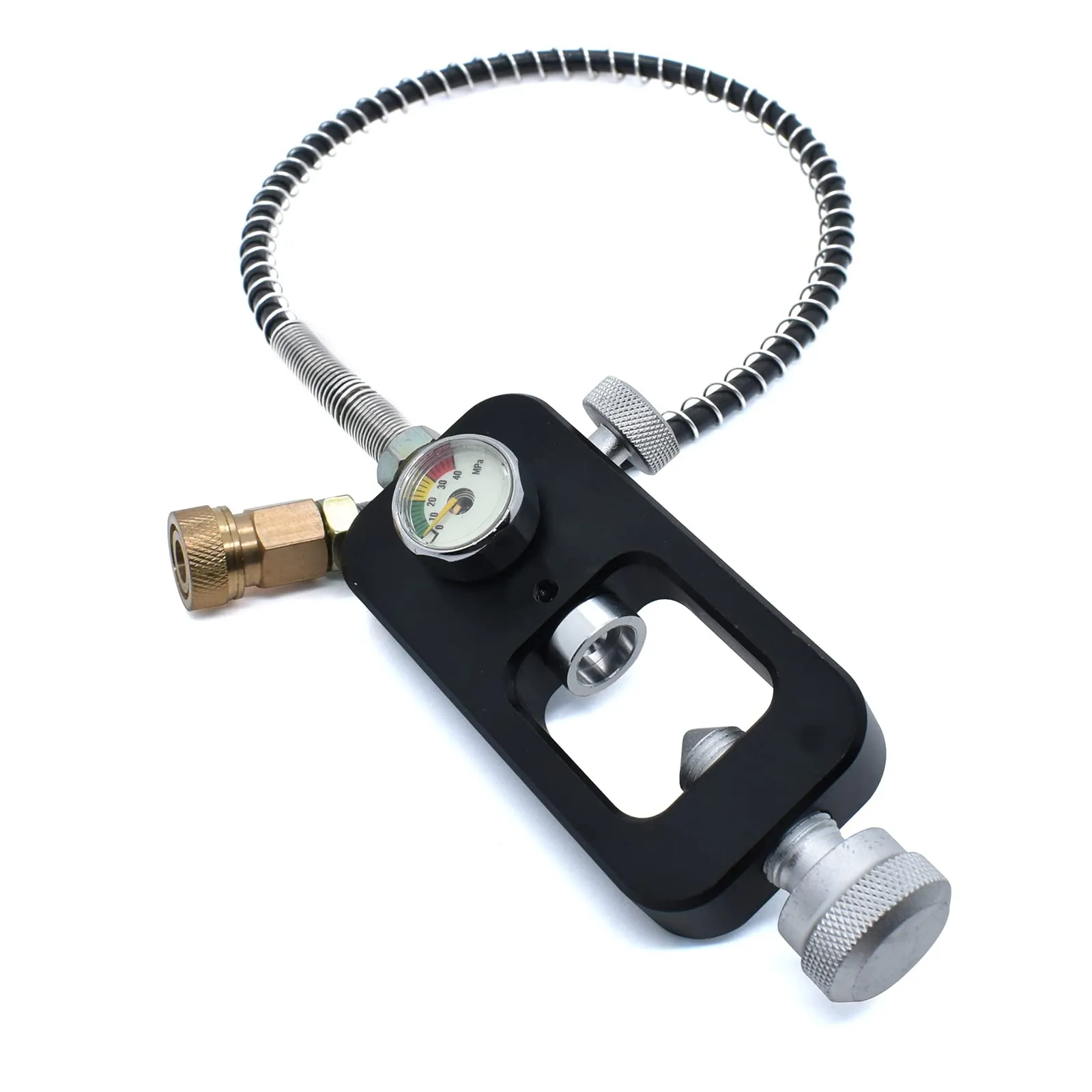 4500Psi DIN Valve Scuba Adapter Yoke Filling Station for HPA Tank Pressure Gauge