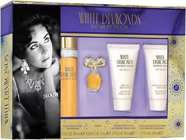 White Diamonds by Elizabeth Taylor for Women - 3 Pc Gift Set 3.3oz EDT Spray, 3.3oz Body Lotion, 3.3oz Body Wash