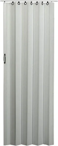 Deco Folding Door 3Solid Single Wall Panel Door Interior Accordion 6&#034;x80&#034;, White