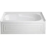 Aqua Eden Oriel 60-Inch Anti-Skid Acrylic Alcove Tub