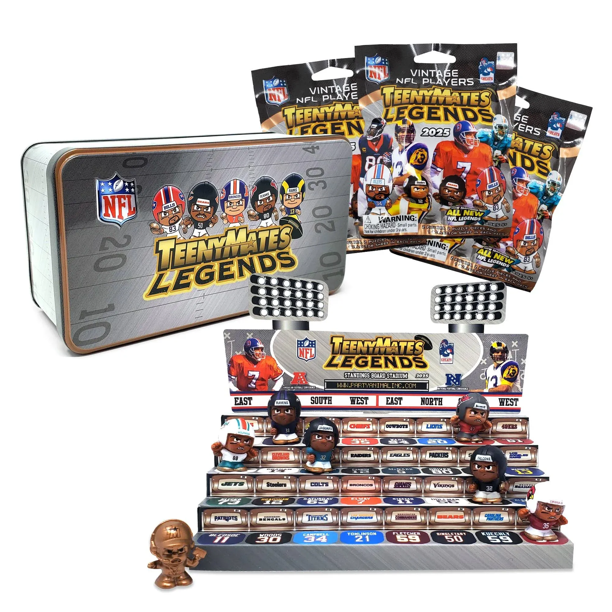 TeenyMates 2025 NFL Legends Series 3 Collector Tin Set