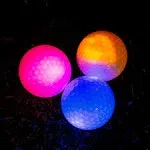 Glow in The Dark Golf Balls, Golf Sports Games for Men 3 Pack: Pink&amp;Orange&amp;Bl<wbr/>ue