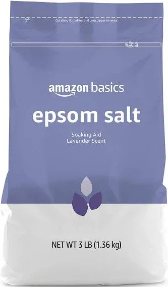 Amazon Basics Epsom Salt Soaking Aid Lavender Scented 3 Pound 1-Pack