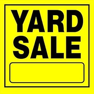 Hillman 842140 Yard Sale Sign with Space for Fill In, Yellow and Black Heavy Duty Plastic, 11x11 Inches 1-Sign