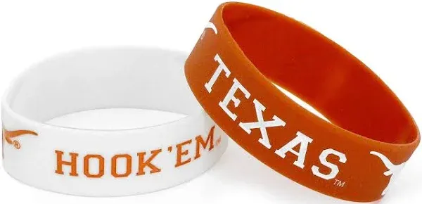 Texas Longhorns Bracelets - 2 Pack Wide