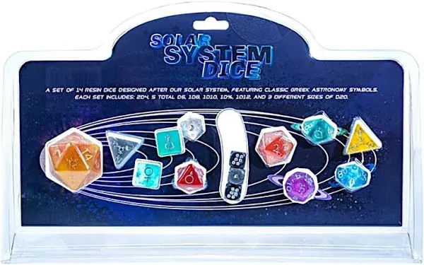 “Solar System Dice” Specialty 14-Die Dice Set