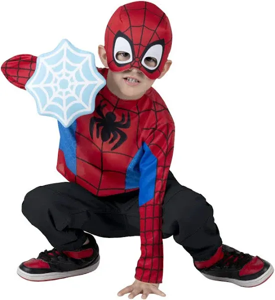 Spiderman Amazing Friends Toddler Dress-up Set Mini Vehicle 3T-4T Halloween