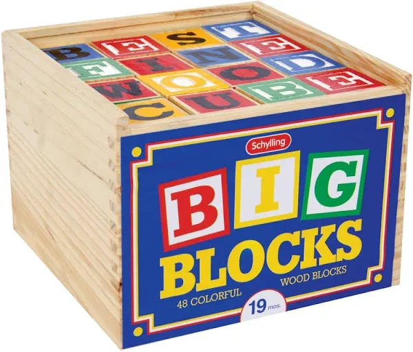 Schylling ABC Wooden Alphabet Blocks Toy