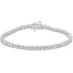 Diamond Muse 1/2 Carat Real Diamond Fashion Tennis Bracelet for Women in Sterling Silver