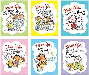 Fun Express Dear God Poster Set - 6 Pieces - Educational And Learning Activities For Kids