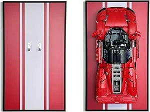 Display Wallboard Compatible with Lego Technic Model Car - Ferrari Daytona SP3 42143, Adult Collectibles Wall Mount Panel for Building Blocks Cars, Gifts for Lego Race Car Fans (Exclude the Car)