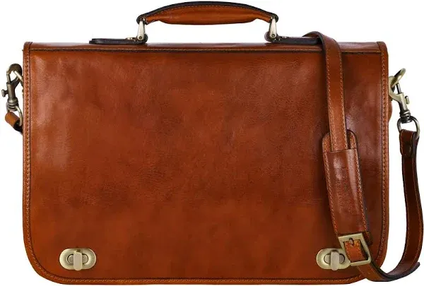 Illusions Leather Briefcase Laptop Bag