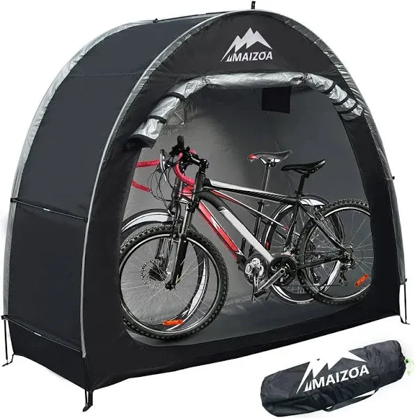 Outdoor Bike Covers Storage Shed Tent,210D Oxford Thick Waterproof L-BLACK