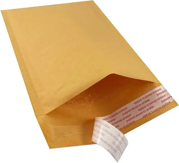 Kraft Bubble Mailer, 6&#034; X 10&#034; (Internal Size - 5.75&#034; X 9&#034;), 50-Pack, Self-Seal, 