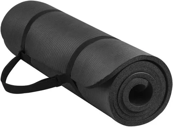 All Purpose 1/2-Inch Extra Thick High Density Anti-Tear Exercise Yoga Mat with C