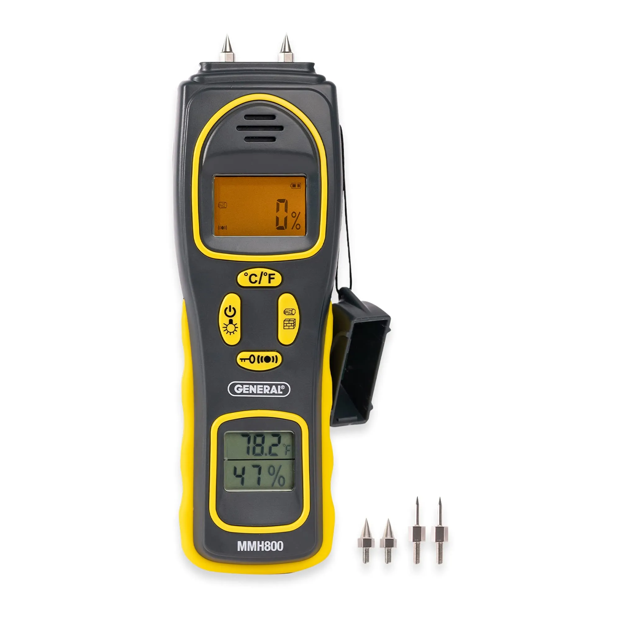 General Tools MMH800 Pin/Pinless Moisture Meter w/ Temp and Humidity     