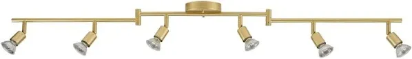 Globe Electric 4 ft. 6-Light Payton Painted Brass Flexible Track Lighting Kit