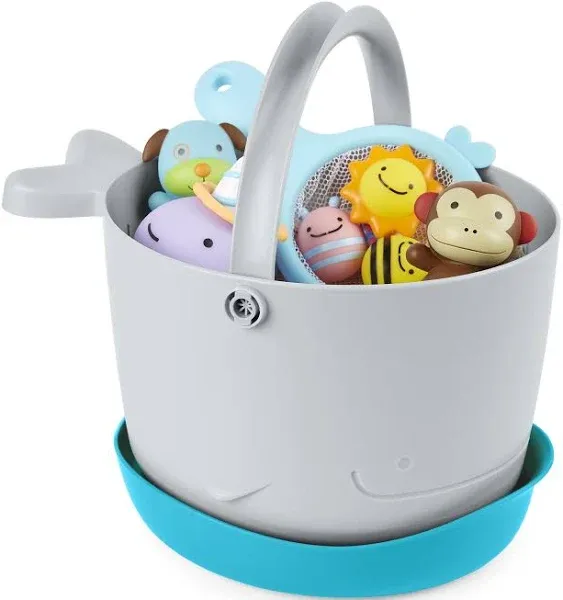 Skip Hop Bath Toy Storage, Moby Stowaway Bucket, Grey