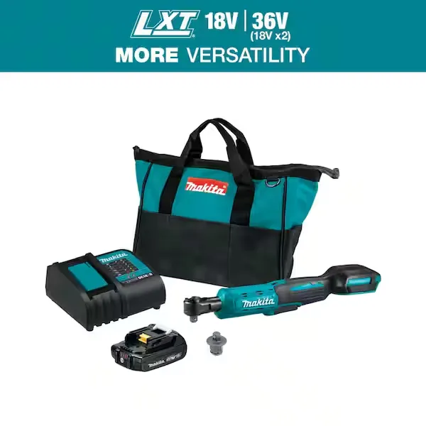 Makita 3/8 in./1/4 in. 18V LXT Lithium-Ion Cordless Square Drive Ratchet Kit XRW01SR1