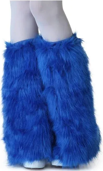 FUN Costumes Adult Royal Blue Furry Boot Covers