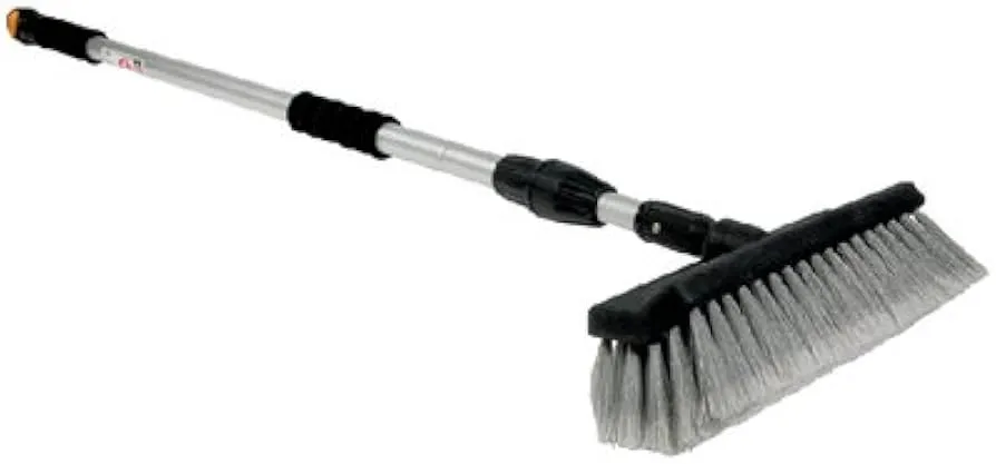 RV Flow-Through Wash Brush with Adjustable Handle