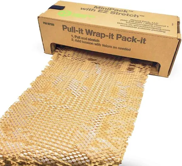 2 boxes- 12&#034;x300&#039; Ea. Kraft HexcelWrap Dispenser Boxes Packing Shipping Supplies