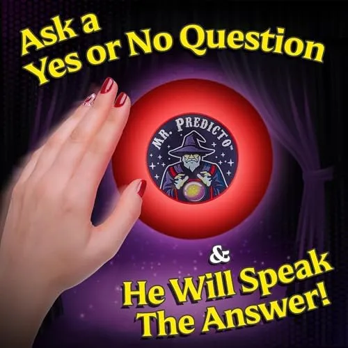 Mr. Predicto Fortune Telling Ball - The Fun Way to Discover Your Future - Ask A Yes or No Question & He'll Magically Speak The Answer