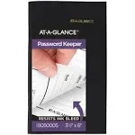 AT-A-GLANCE Faux Leather Web Address Book/Password Keeper, Black