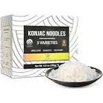 Soeos Konjac Noodles, Organic Shirataki Noodle, Low Calorie, Keto and Paleo Friendly, 3 Variety Noodles, 52.8 Ounce (Pack of 6)