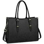 NUBILY Laptop Bag for Women 15.6 inch Waterproof Lightweight Leather Laptop Tote Bag Womens Professional Business Office Work Bag Briefcase Computer