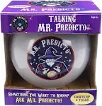 Talking Mr. Predicto Fortune Telling Ball - Ask Yes or No Question & He Speaks Answer, Crystal Ball Halloween Games, Fortune Teller Accessories Costume, Perfect Light Up Halloween Toy for Teens & Kids