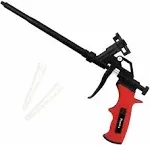 Foam Gun, Preciva Professional Foaming Gun Heavy Duty PU Expanding Foam Gun Spray Application Applicator Caulking Gun (Red)