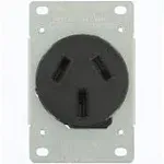 Leviton Flush Mount Receptacle - 50 Amp - Black